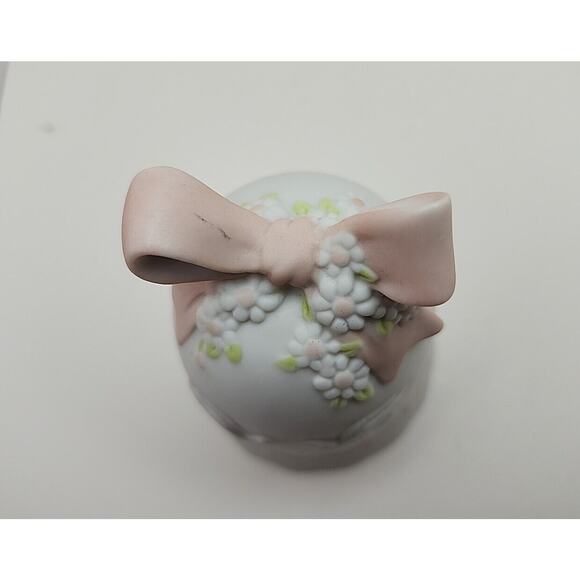 Lefton China Hand Painted Porcelain Bell Doves Bow Christopher Collection #00944 - Picture 8 of 10